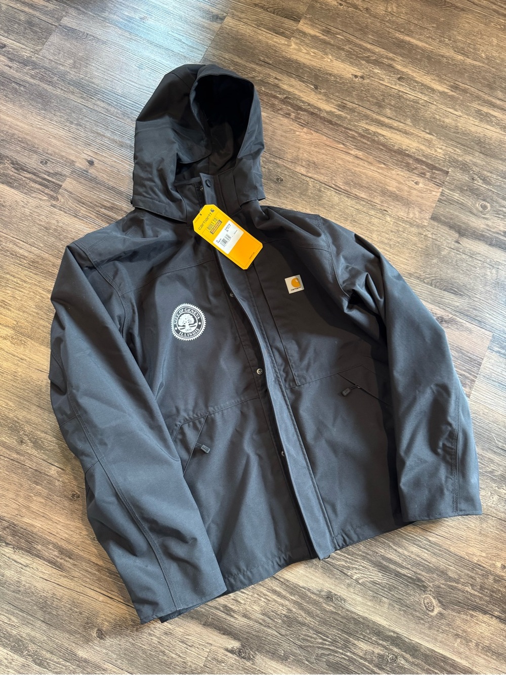 Carhartt Storm Defender Loose Fit Black Workwear Jacket Size XL Geneva Illinois